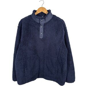 Uniqlo x White Mountaineering Blue Fleece Pullover Jacket Size Medium